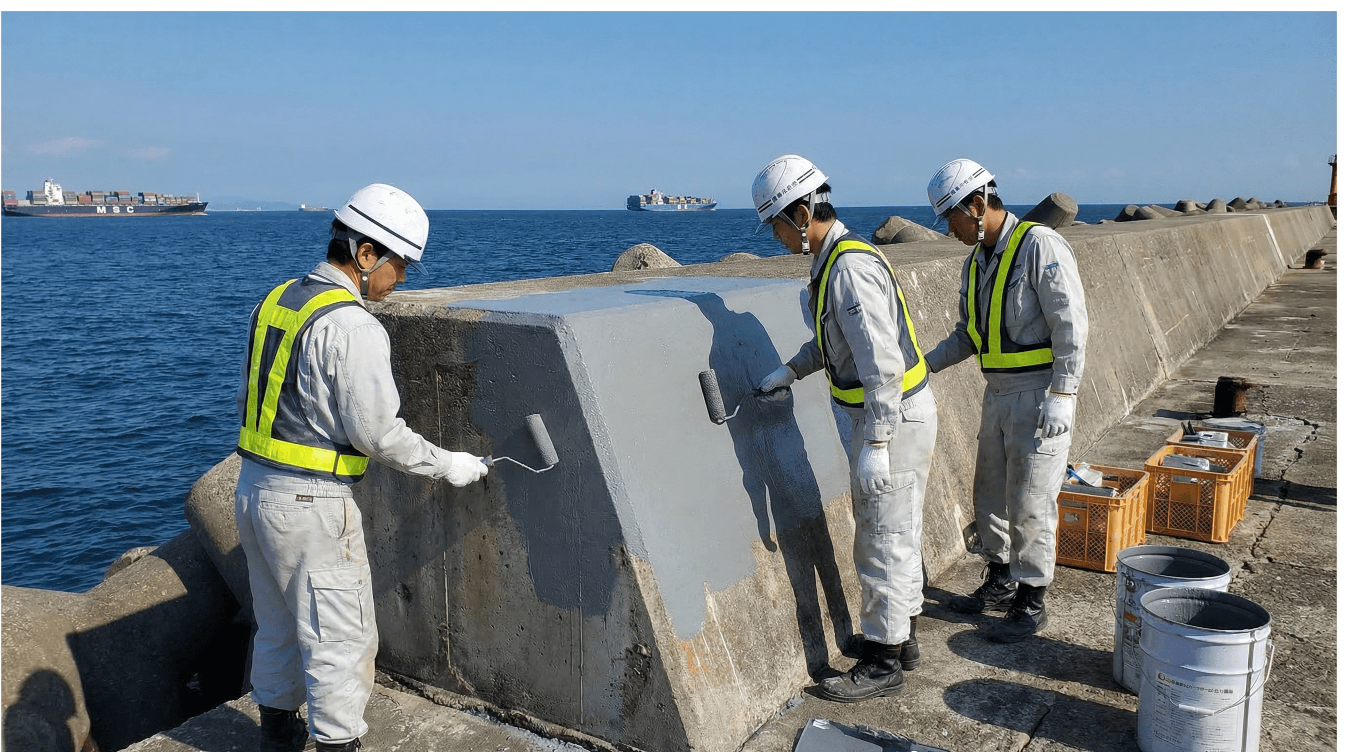 海洋構造物の補修・改修工事